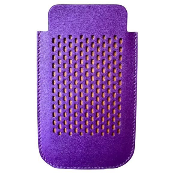 Hermes Swift Chevre Calfskin Leather Violette Credit Card Drivers License Wallet - Picture 3 of 9